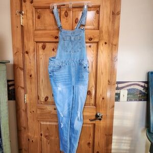 Wax Jean Light Blue Denim Overalls, Size L